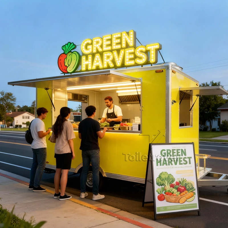 

Street Outdoor Fully Equipped Food Trailer Charcoal Grill Food Trucks Fried Chicken Mobile Food Carts Trailer for Sale USA