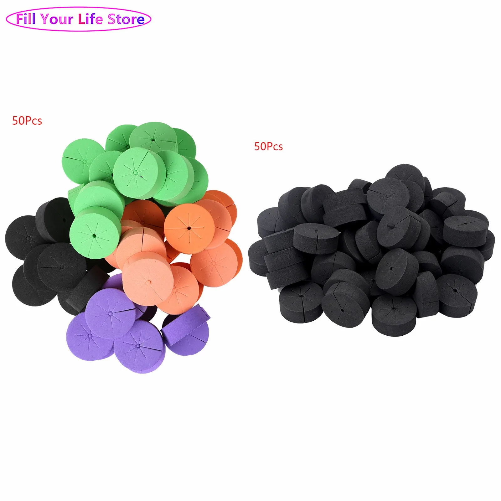 50Pcs Neoprene Foam Inserts with Cfor Hydroponics Cloning Plant Germination in Clone Machines And DIY Cloner