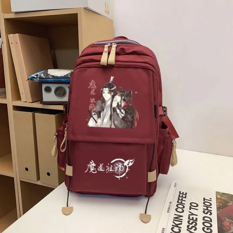 29 × 20 × 46 سم أسود أبيض أحمر أزرق، غراند ماستر من زراعة الشيطاني، مو داو زو شي، أنيمي، حقائب مدرسية، حقائب ظهر، بنات