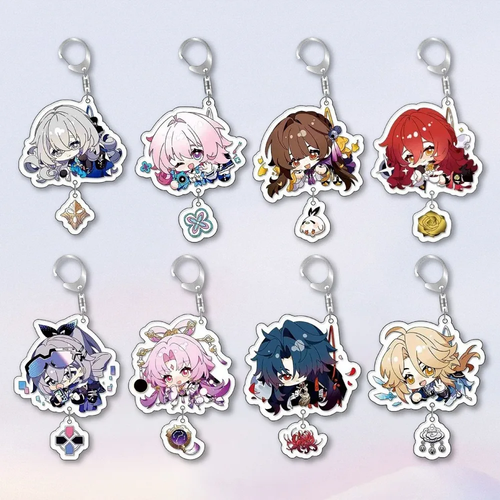 

Diy Game Honkai: Star Rail Trailblazer Acrylic Keychain Peripherals Two-dimensional Cartoons Originality Backpack Pendant Gifts