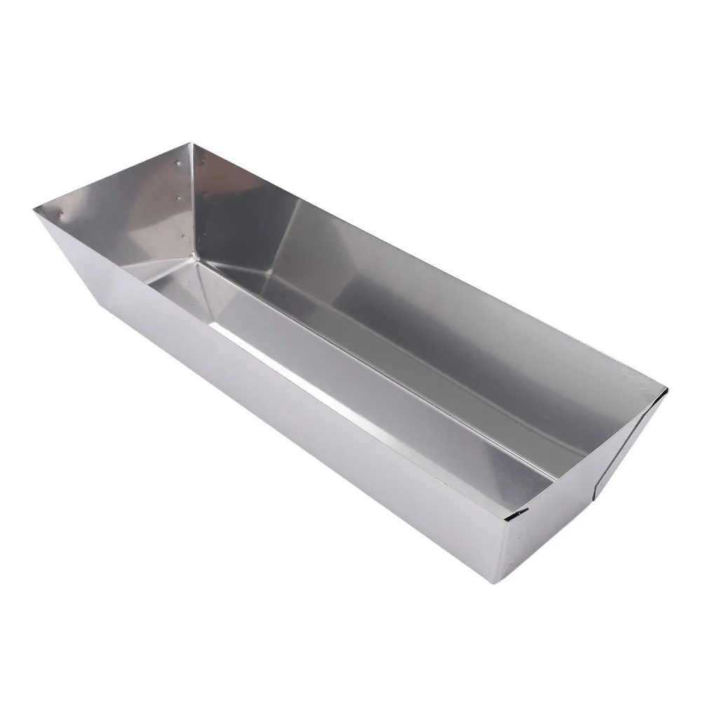 Smooth 14 Inch Mud Pan Sheared Edges Rust Proof Drywall Tool Tray Heavy Duty Lightweight Putty Mixing Bucket Drywall Finishing