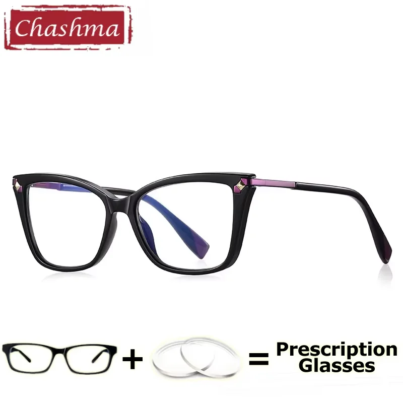 

Women Prescription Lenses Optical Myopia Glasses Cat Eye Transparent Computer Working Progressive Eyewear Light Frame Teens