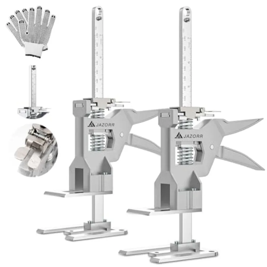 

2Pcs Metal Labor Saving Arm Jack Load-Bearing 440 lb Multi-Function Height Adjustment Lifting Device Arm Tool Lift Wall Tile Lo