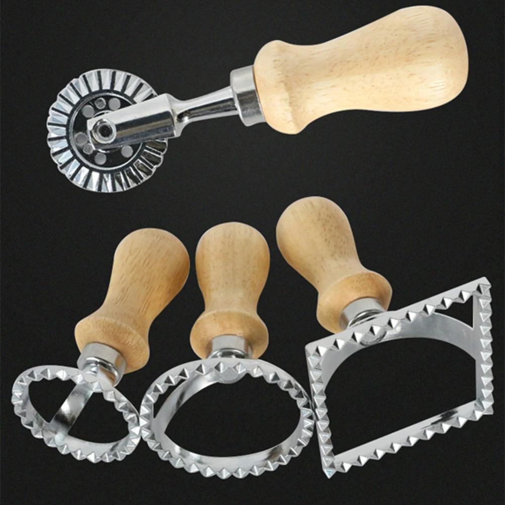 

4PCS Biscuit Mold Embossed Lace Cookie Mould Pastry Tool Bamboo H Grade Safe Easy Clean Store DIY Kids Gift