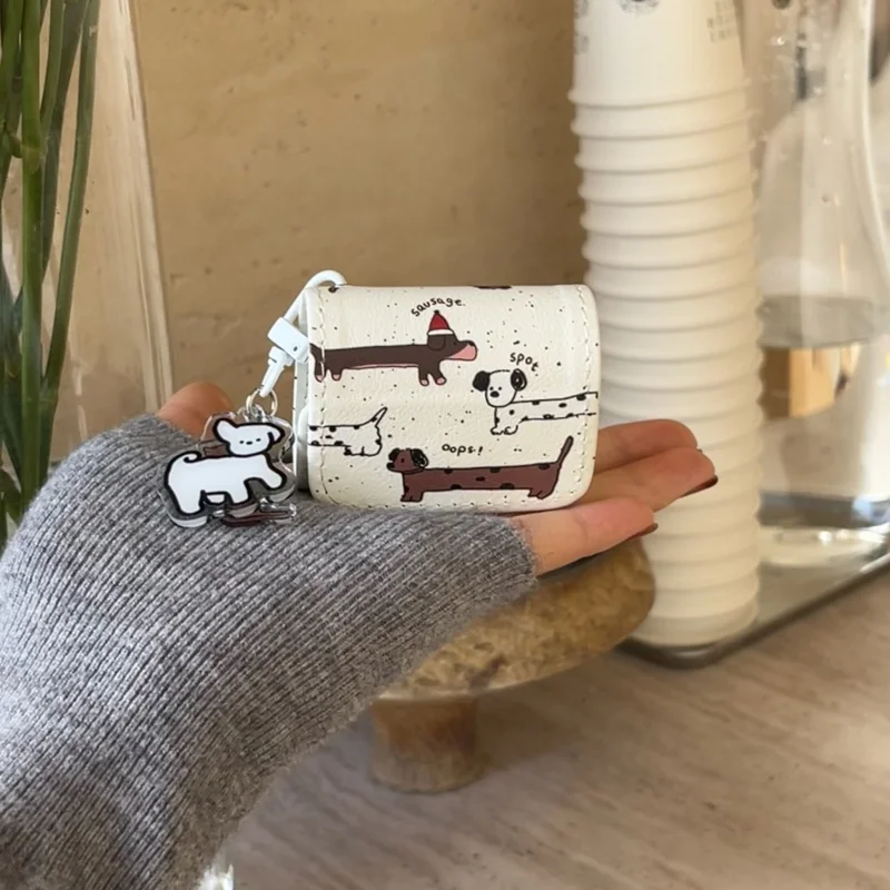 

Sausage dog style earphone case anti-fall protective leather for Apple Airpods 2 Pro pro2 airpods 3 Airpods 4 AirPods 1