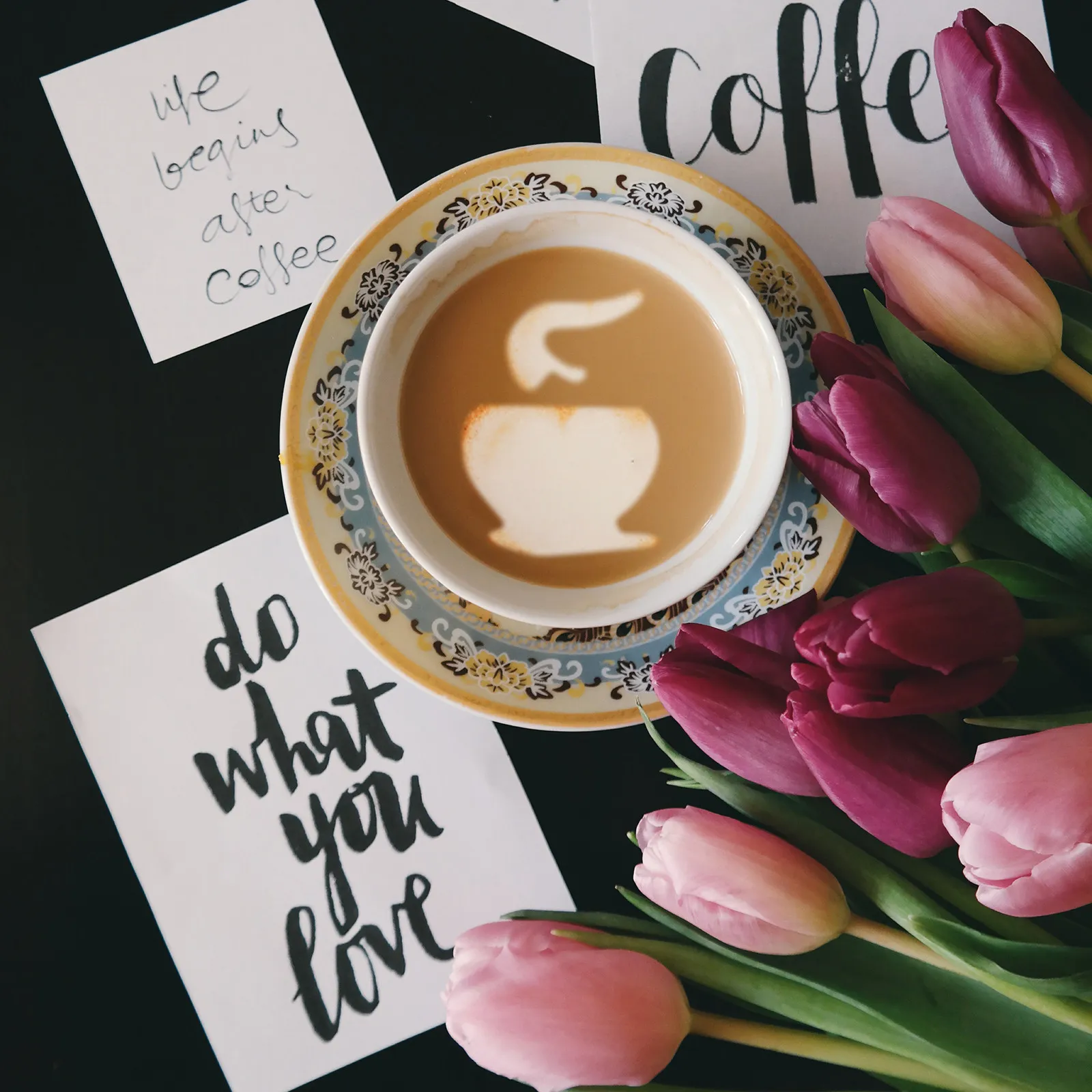 4Pcs Coffee Stencils Professional Latte Art Templates Stainless Steel Washable Easy Clean Portable for DIY Coffee Baking