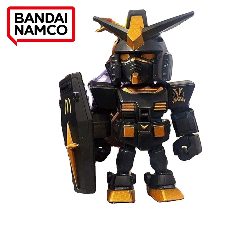 Original Bandai RX-78-2 GUNDAM VER.Angus Namco X McDonald 11cm Action Figure Qmsv Collectible Model Kits Robot Toys Gifts