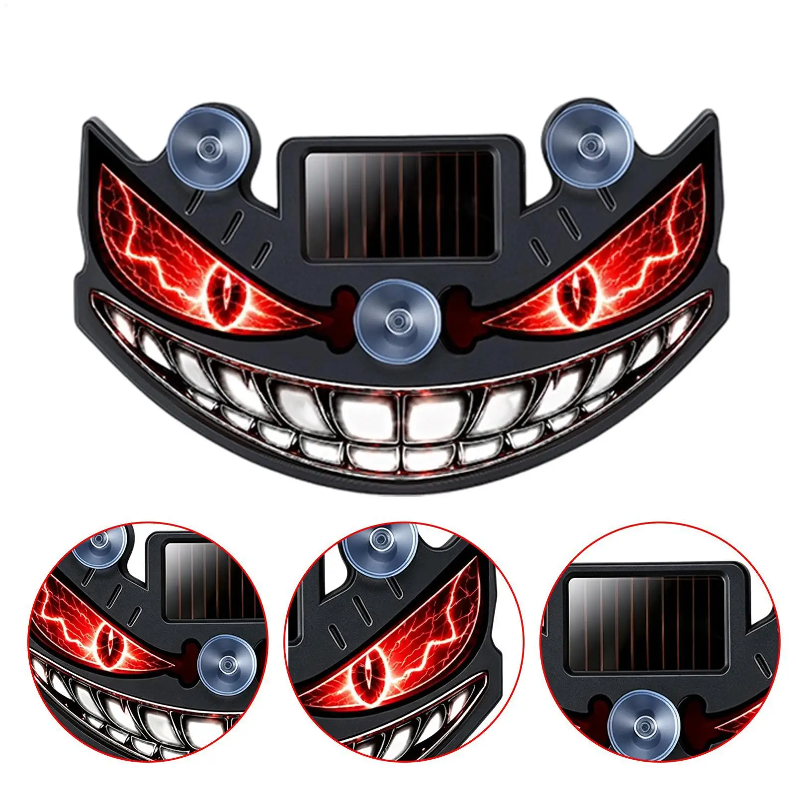Demons Eye LED Window Lights Solar Powered Car Interior Lights Rechargeable Dynamic Lighting Eye Decor Window Light Up Sign view 6