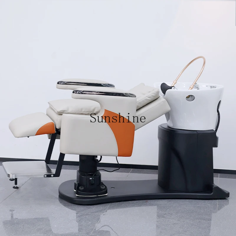 

Ceramic basin hair salon special shampoo bed barber shop Thai water circulation fumigation electric chair