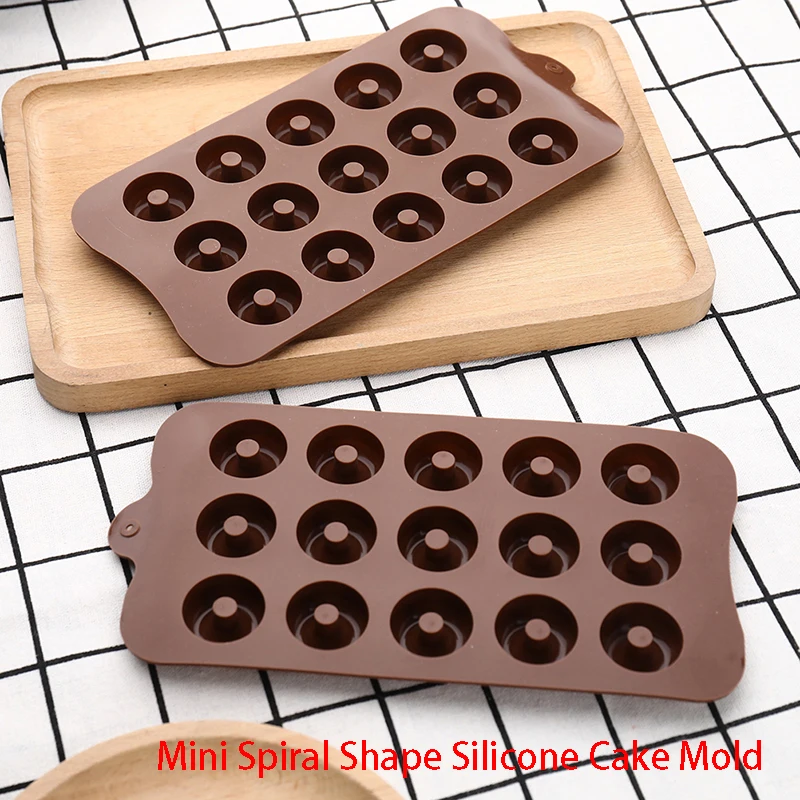 1Pc 15 Cavity 3D Silicone Mini Donut Pan Doughnut Baking Mold Tray Chocolate Donuts Bakeware Pastry Mould Kitchen Tools hot sale