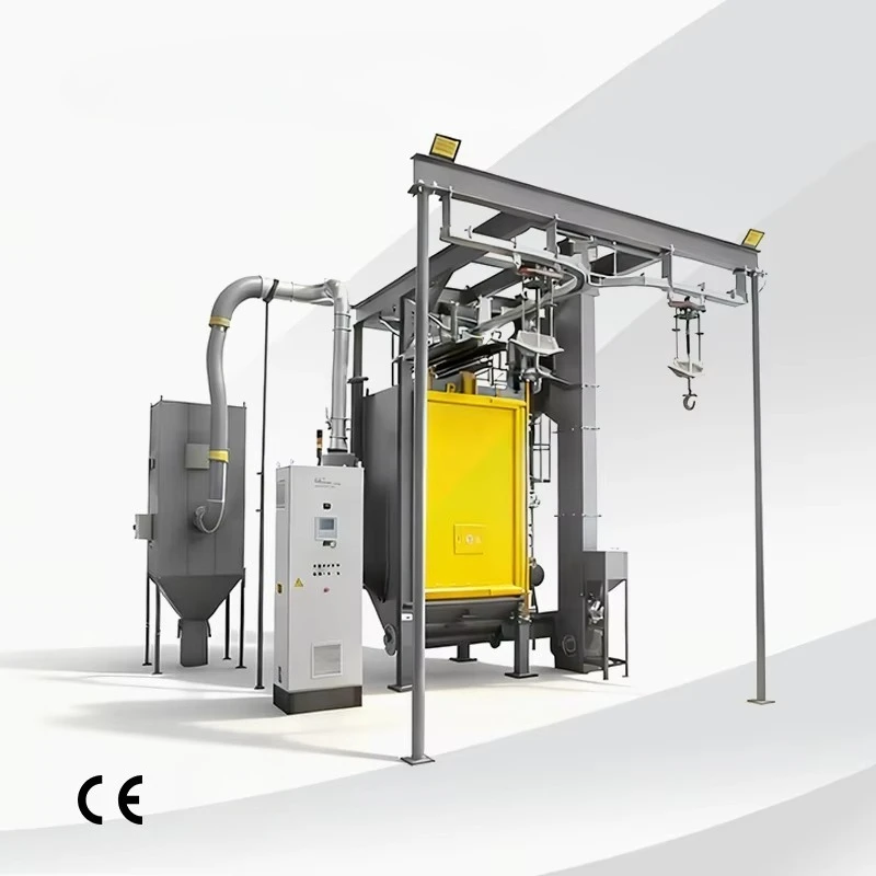 Industrial Hook Shot Blaster 1200KG Capacity with Vibratory Screen Abrasive Sorting System for Efficient Processing Customized