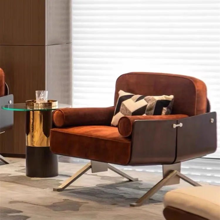 شرفة التخييم كراسي غرفة المعيشة صالون الشمال الاسترخاء المخملية كراسي غرفة المعيشة العرش المهنية Poltrona الروطان الأثاث