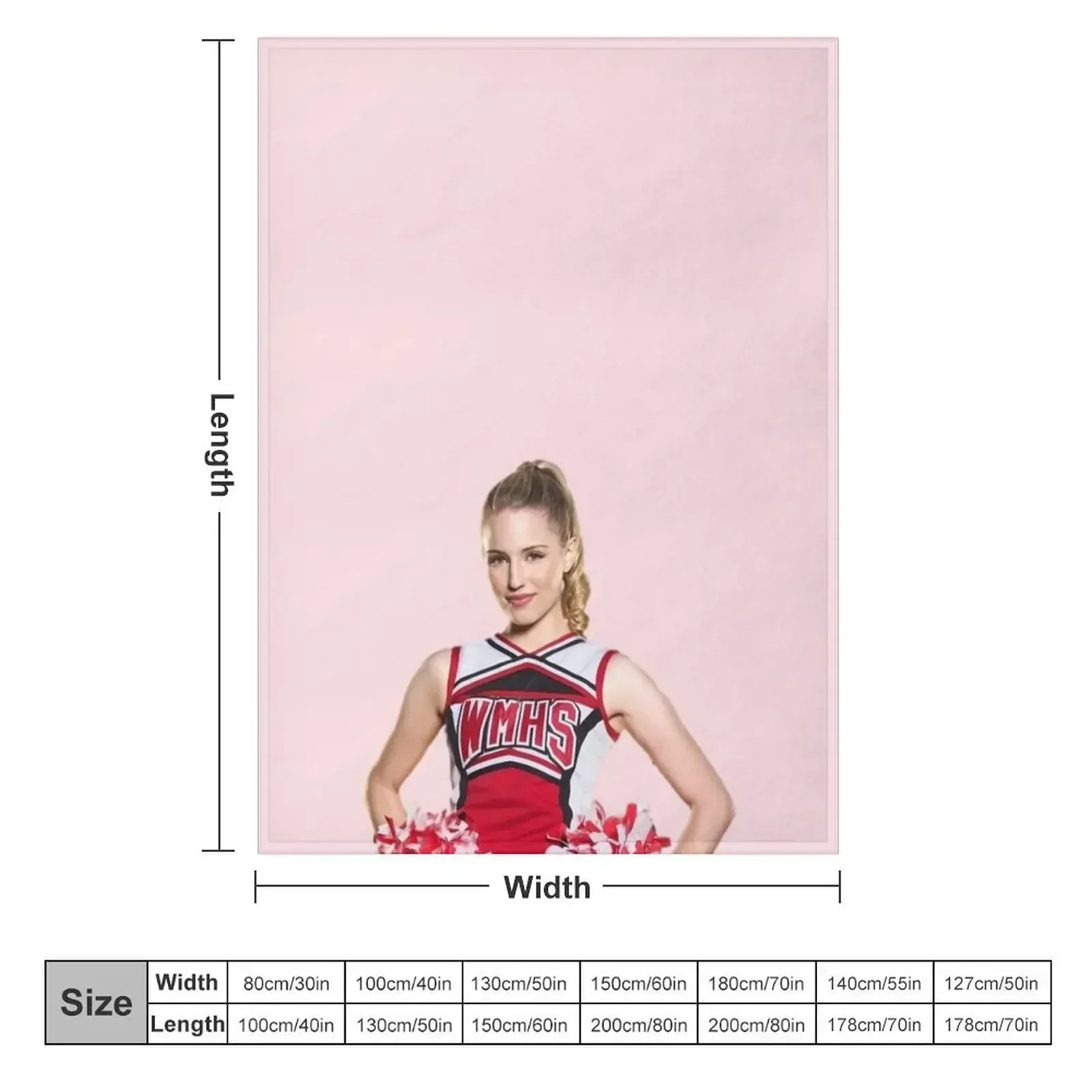 Glee Quinn Fabray (Cheerleader) Half Body Throw Blanket Furry Designers Soft Plush Plaid Sofa Throw Hair Blankets