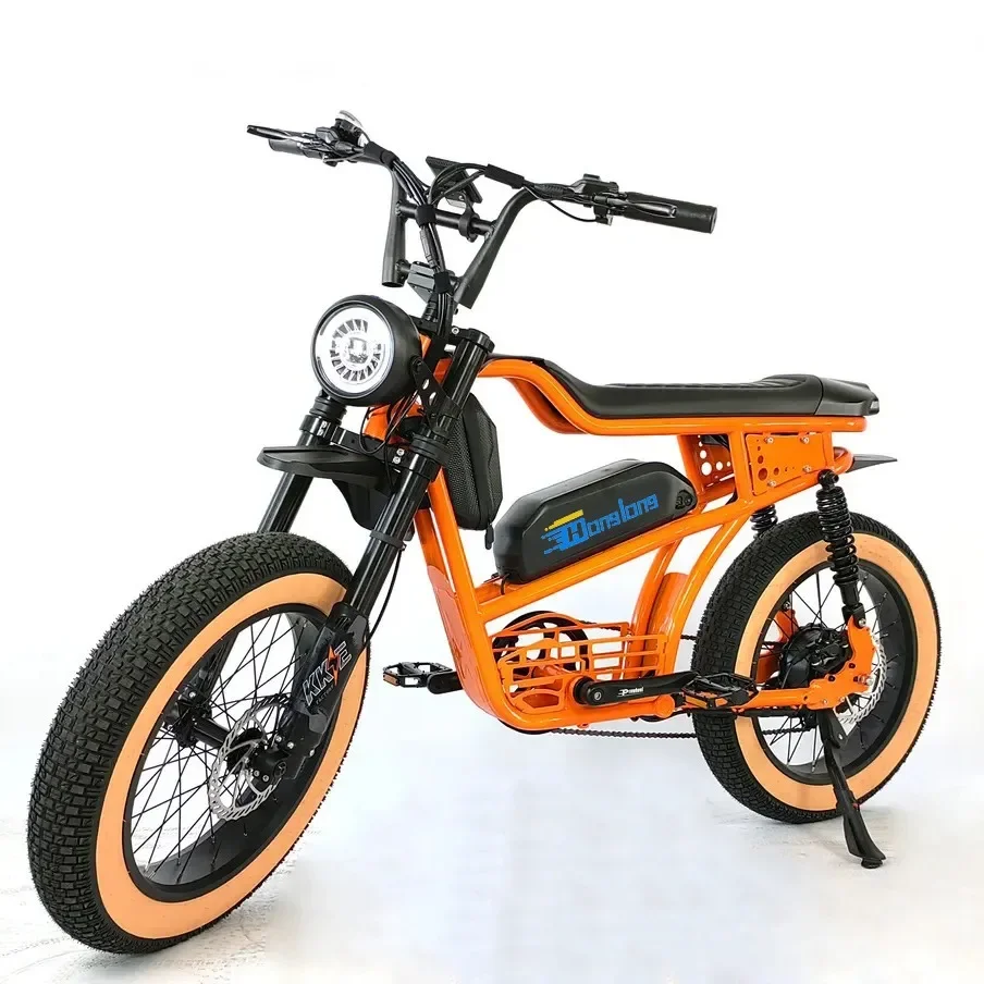 -For Wholesale 48V Electric Mountain Bike 20 Inch American Retro Electric Motorcycle