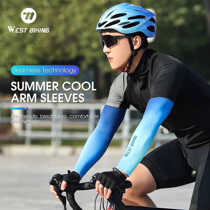 

Велоарм-рукава WEST BIKING Summer Cool: защита от УФ-излучения UPF50+, нескользящие, высокоэластичные, дышащие, быстросохнущие.