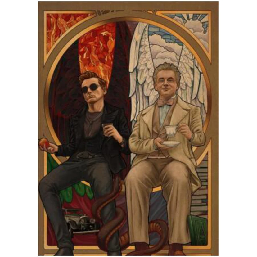 Good Omens TV Poster 5d Diamond Painting New Embroidery Cross Stitch Rhinestones Pictures Full Drill Mosaic Home Decor WG3378