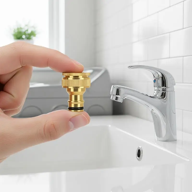 Brass Faucet Tap Connector Mixer Hose Adaptor Quick Connecter 1/2 To 3/4 Copper Hose Coupling Garden Watering Fittings Tool