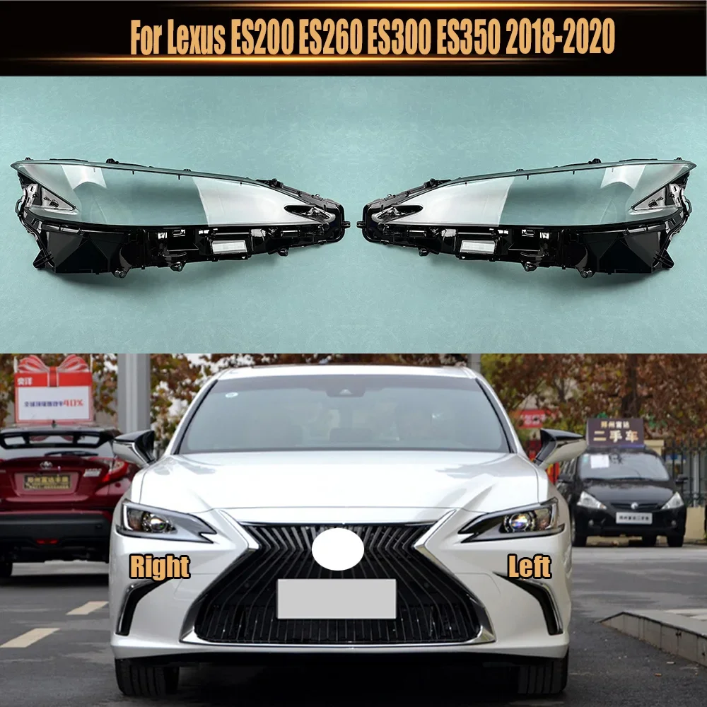 

For Lexus ES200 ES260 ES300 ES350 2018 2019 2020 Front Headlamp Cover Transparent PC Lampshade Headlight Shell Lens Plexiglass