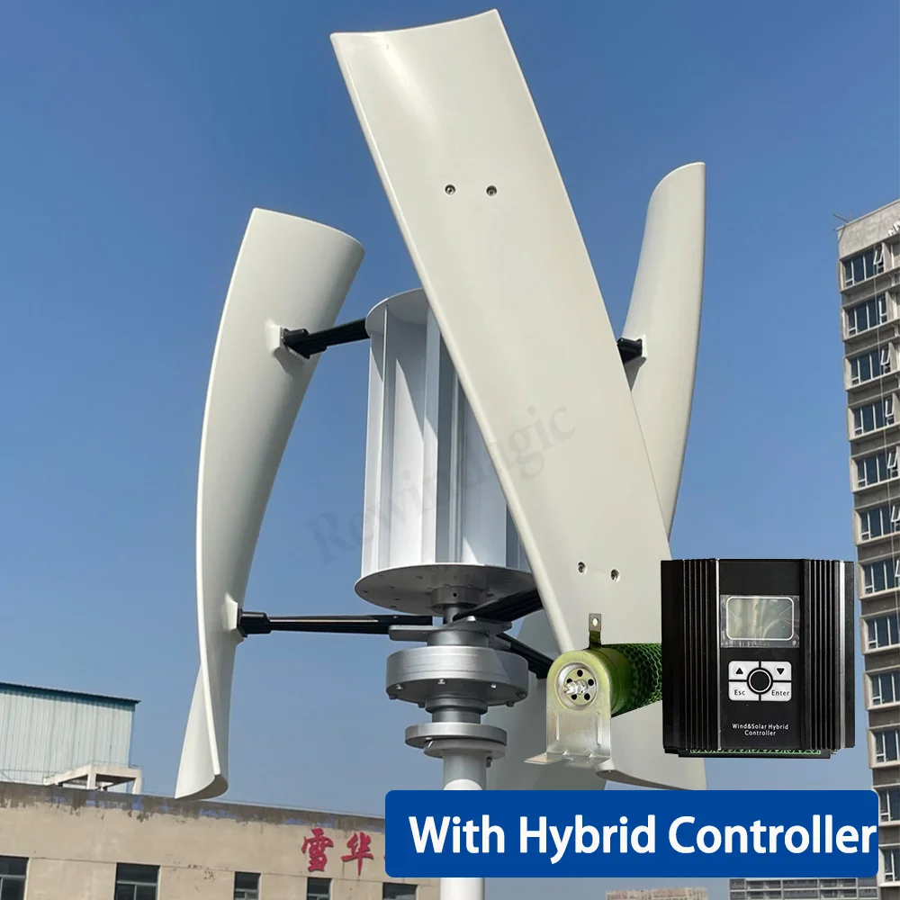 10KW 15KW 20KW Verticale Windturbine Generator 12V 24V 48V Alternatieve Windmolen Gratis Energie AC Uitgang off Grid Systeem Huishoudelijke