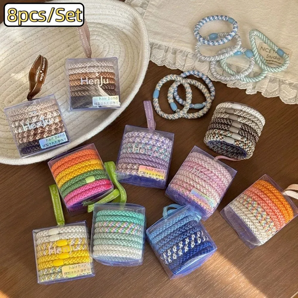 High Elasticity Basic Hair Rope Set Hair Tie Ponytail Holder Weave Rubber Band Hair Accessories Hair Ring