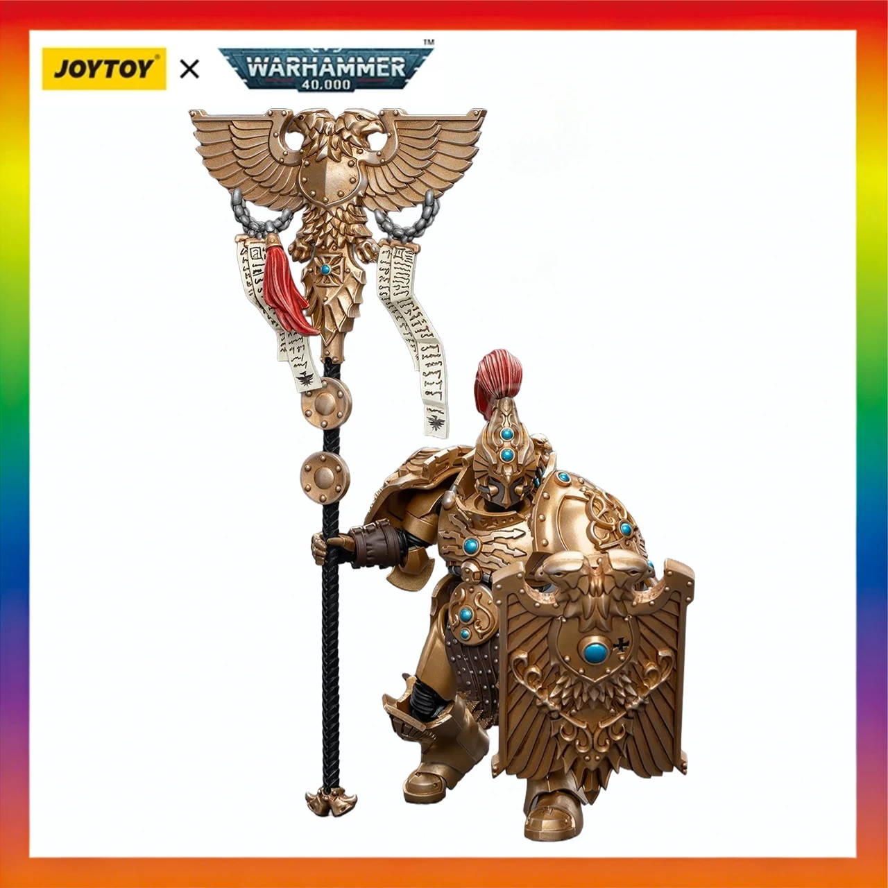 

В наличии оригинальные JOYTOY Warhammer 40K Adepius Custodes Vexilus Praetor 1/18 экшн-фигурка модель игрушки
