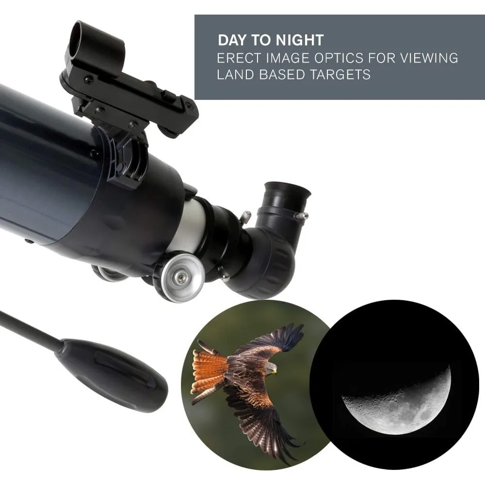 Telescopio refractor AstroMaster 102AZ - Telescopio refractor para principiantes - Óptica de vidrio totalmente recubierta - Trípode de altura ajustable