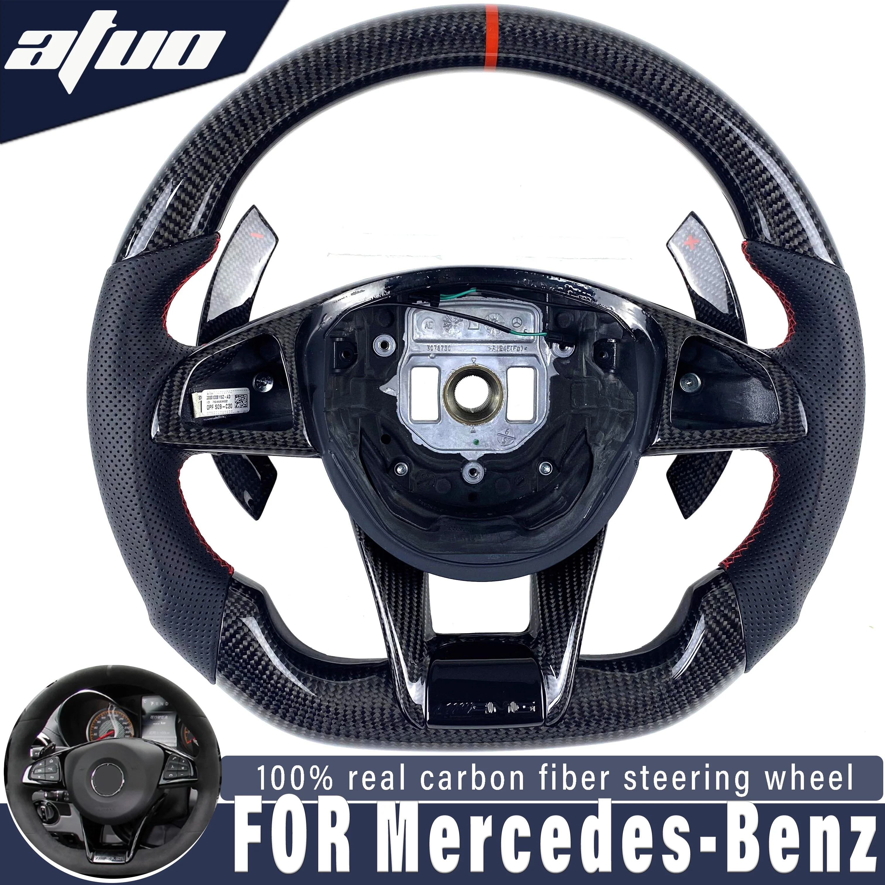 

Customized carbon fiber steering wheel for Mercedes Benz GLC GLE450 C63 C450 E63 W204 W205 W213 A250 AMG Sport etc