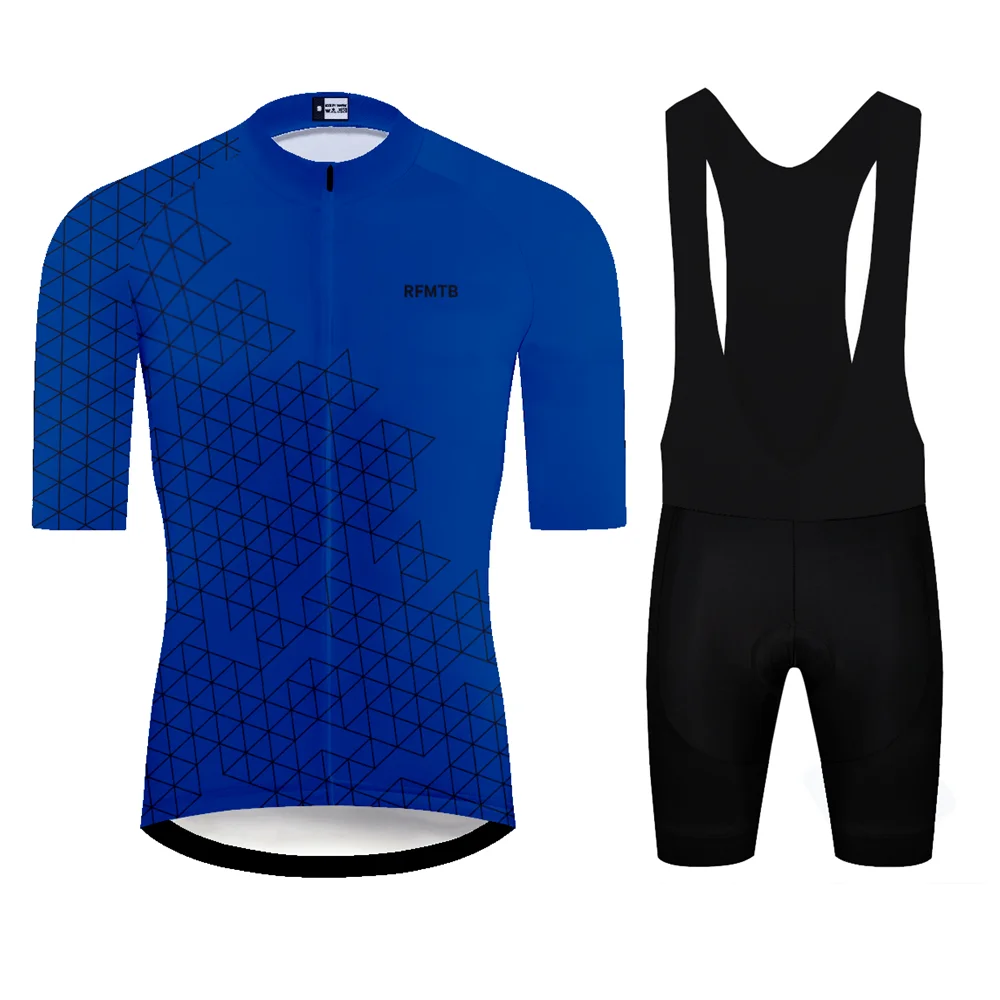

RFMTB мужской комплект велосипедного трикотажа с короткими рукавами, удобная дышащая велосипедная одежда для занятий спортом, шорты с нагрудником для фитнеса