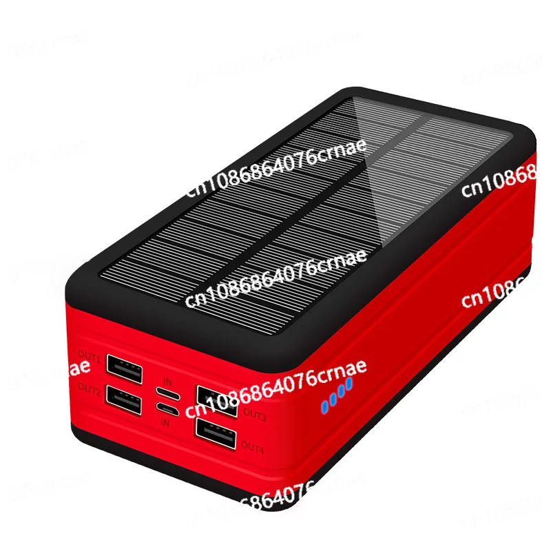 50000 MA Power Bank Four Output Two Input 5v2. 1A Solar Portable Power Source