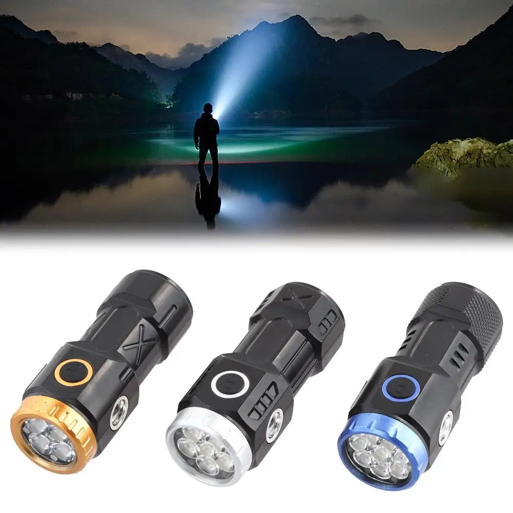 New White Laser Ultra Bright Strong Light Household Long-range Portable Flash Multi-core Flashlight Outdoor Charging Bursti T5F0