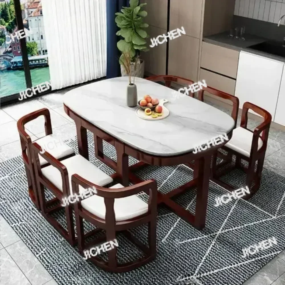 Wood Solid Organizer Dining TableNordic Antique Design Dining Table Wedding Aesthetic Big Entryway Mesas De Comedor Furniture