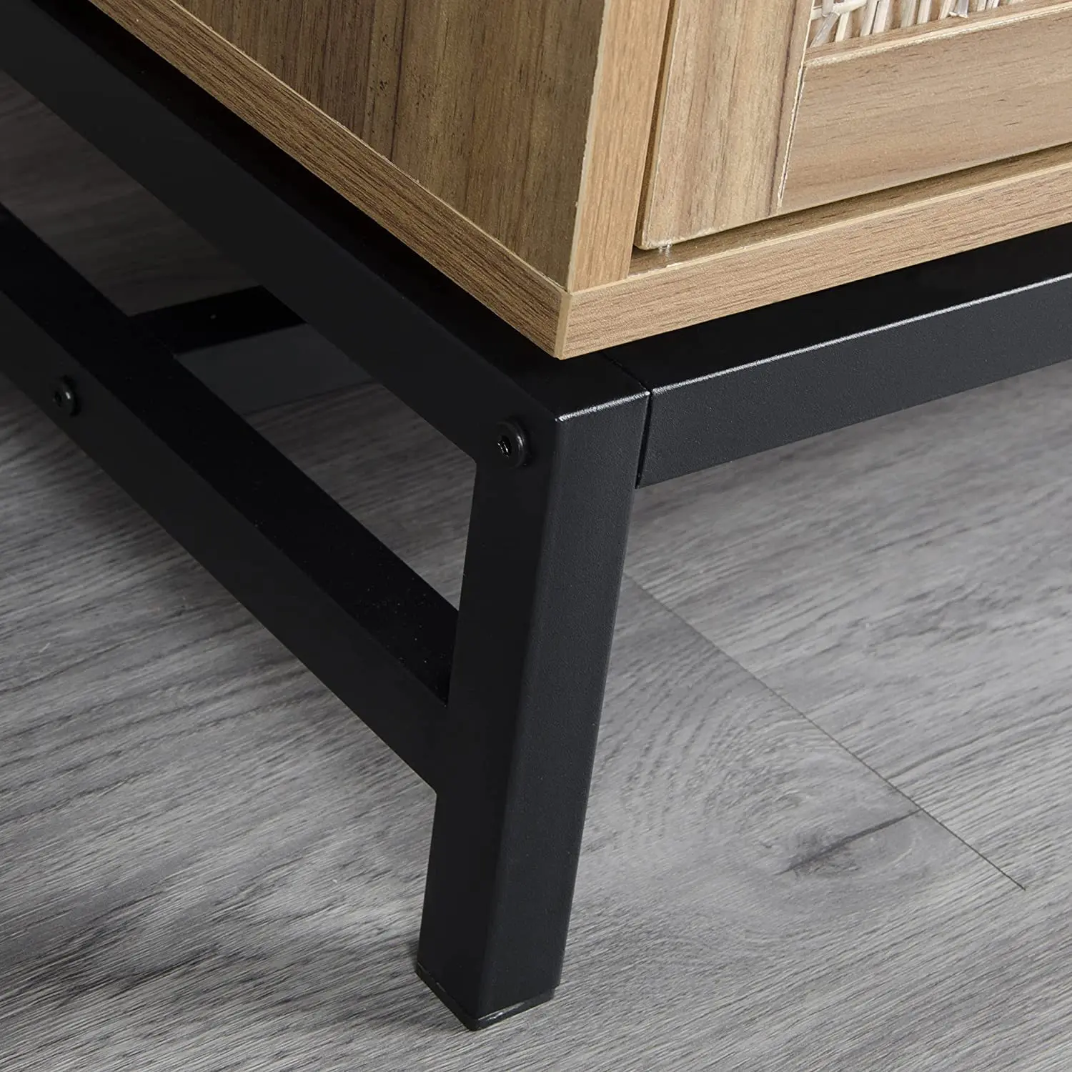 Household kitchen cabinets Modern kitchen cabinets, rattan side storage cabinets