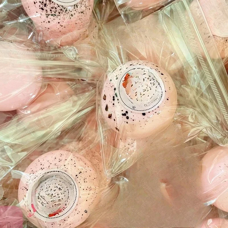 Nueva pelota de descompresión mochi de rebote lento, supersuave, con textura fluida, con diseño de bollos al vapor y Oreo, en bolsa pinch, con sonido.
