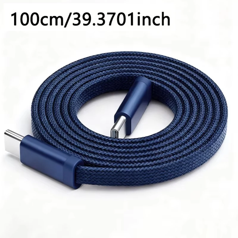 Type C to Type C Flat Fast Charging Cable High-Speed Transfer C Cable for iPhone 17 16 for Samsung for Xiaomi for HUAWEI