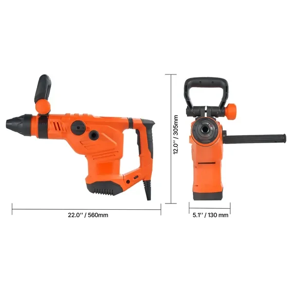

Corded Hammer Drill, 1600W 175-350RPM Electric Demolition Drills, 2-Inch SDS-Max Rotary Hammer Driver