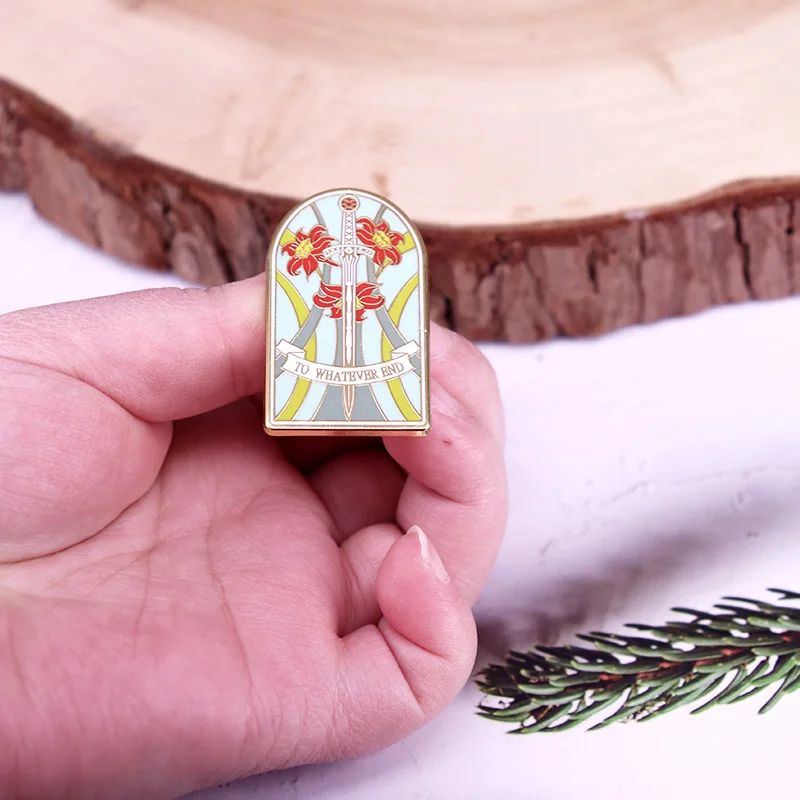 To Whatever End Hard Enamel Pin Throne of Glass inspiration Badge Brooch view 3