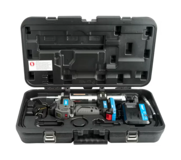 

TLGB SKF 230V Battery Driven Grease Gun Display Indicating Battery Charge Level 2.5Ah 90 Min Charge Time 1 Year Warranty 400/700