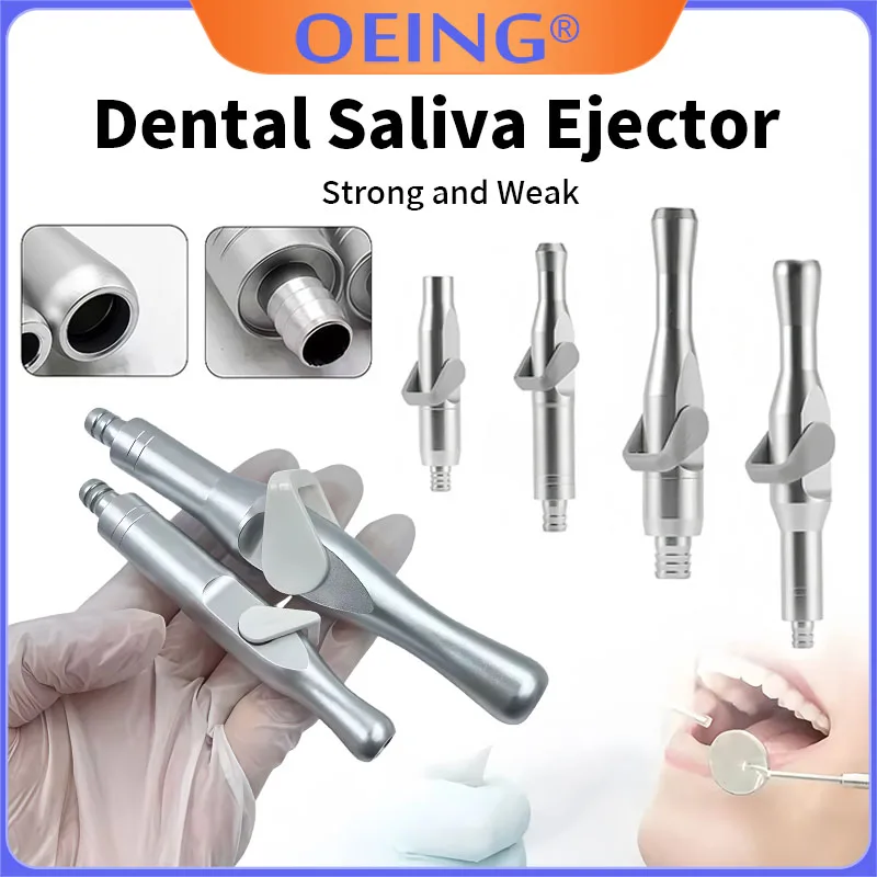 1Pcs Aluminum Detachable Saliva Ejector Suction Tip Dental Split-Type Dual-Suction Handpiece Adapter Oral Instrument