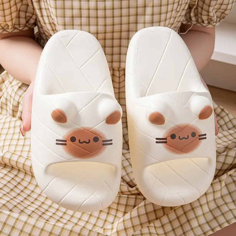 

New carton animal designer slippers summer slides women's indoor home shoes light EVA slipper woman cute open toe scuff shoes
