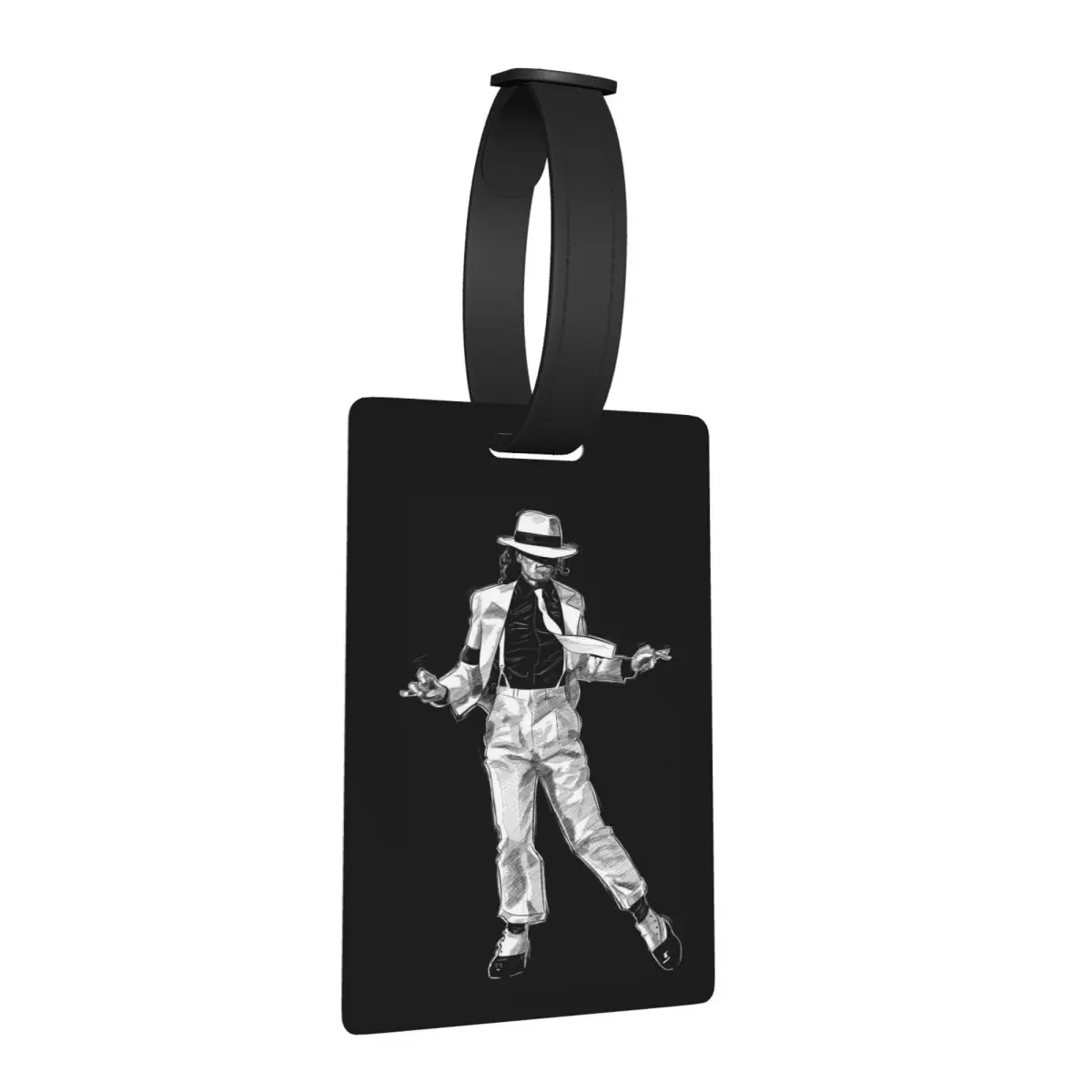 

Pop Music Michael J-Jackson Luggage Tags Suitcase Accessories Travel Cute Baggage Boarding Tag Label Holder ID Name Address