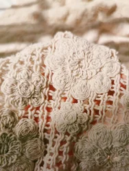 Lace Embroidered Fabric Pure Cotton Beige Curtain Dress Diy Clothing Apparel Sewing Fabrics for Diy Material Wholesale Cloth