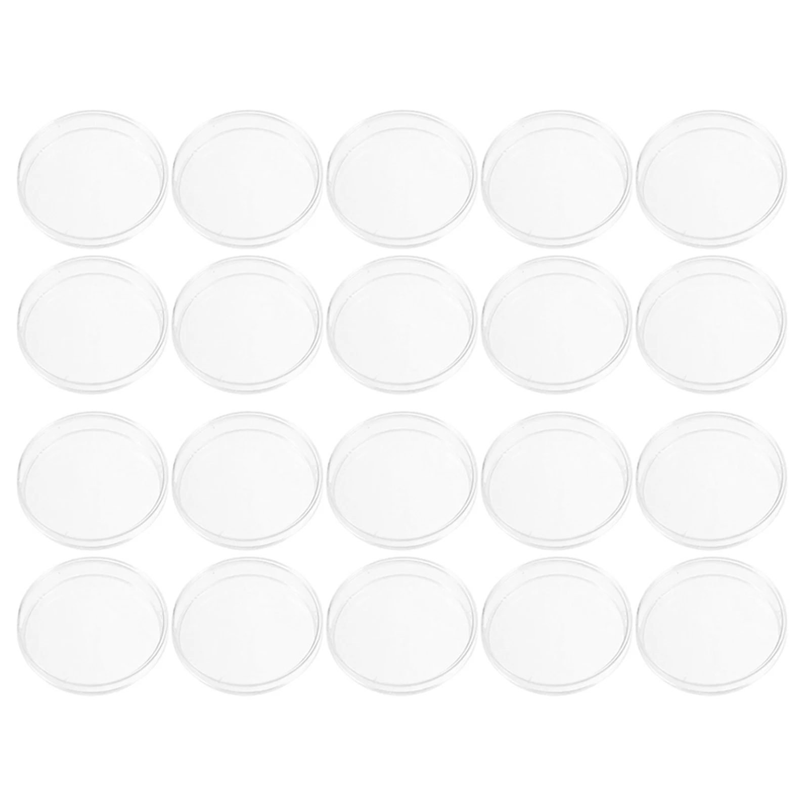 

20pcs Laboratory Petri Dishes 70mm Disposable Transparent Plastic Culture Dishes for Biology Microbiology Studies Safe Material