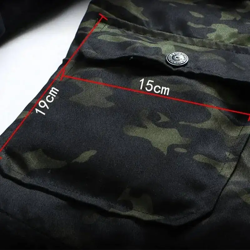 

Hunting Wear Resistant Sets Men Spring Autumn Multi Pocket Camo Suits Male Outdoor Training Fishing Cargo Set