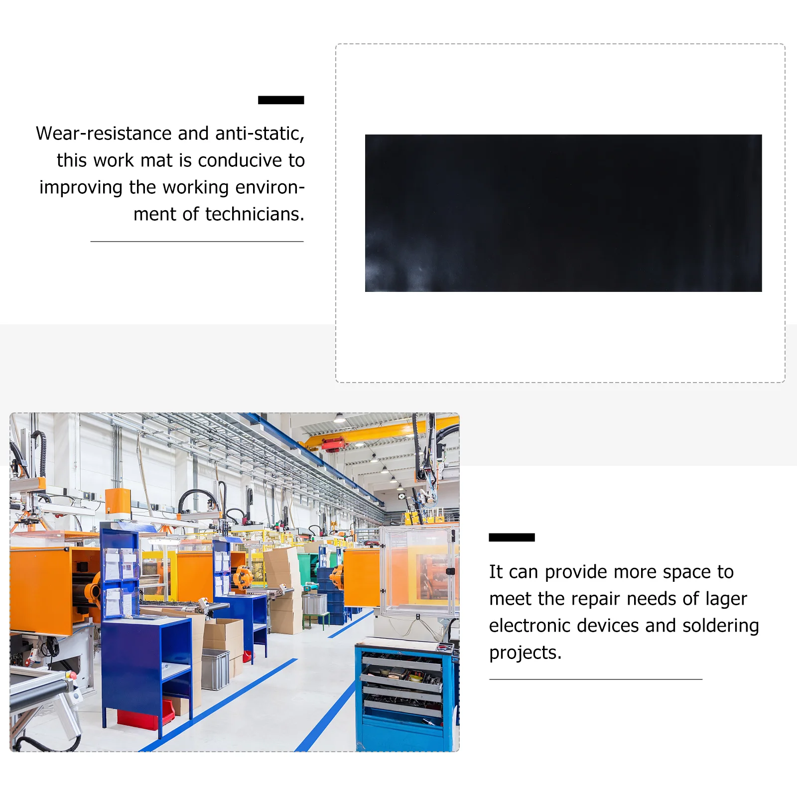 Anti-static Table Mat Heat-resistant Workbench Pad Non-slip Wear Repair Desktop Rubber Electronics Station