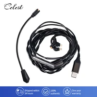 Celest Ruyi Pro tipo C micrófono de pluma desmontable Cable de auriculares con cable para llamadas de juegos IEMs auriculares de alta fidelidad regalos