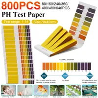 80-800PCS Professional 1-14 pH Litmus Paper Ph Test Strips Water Cosmetics Soil Acidity Test Strips Measuring With Control Card