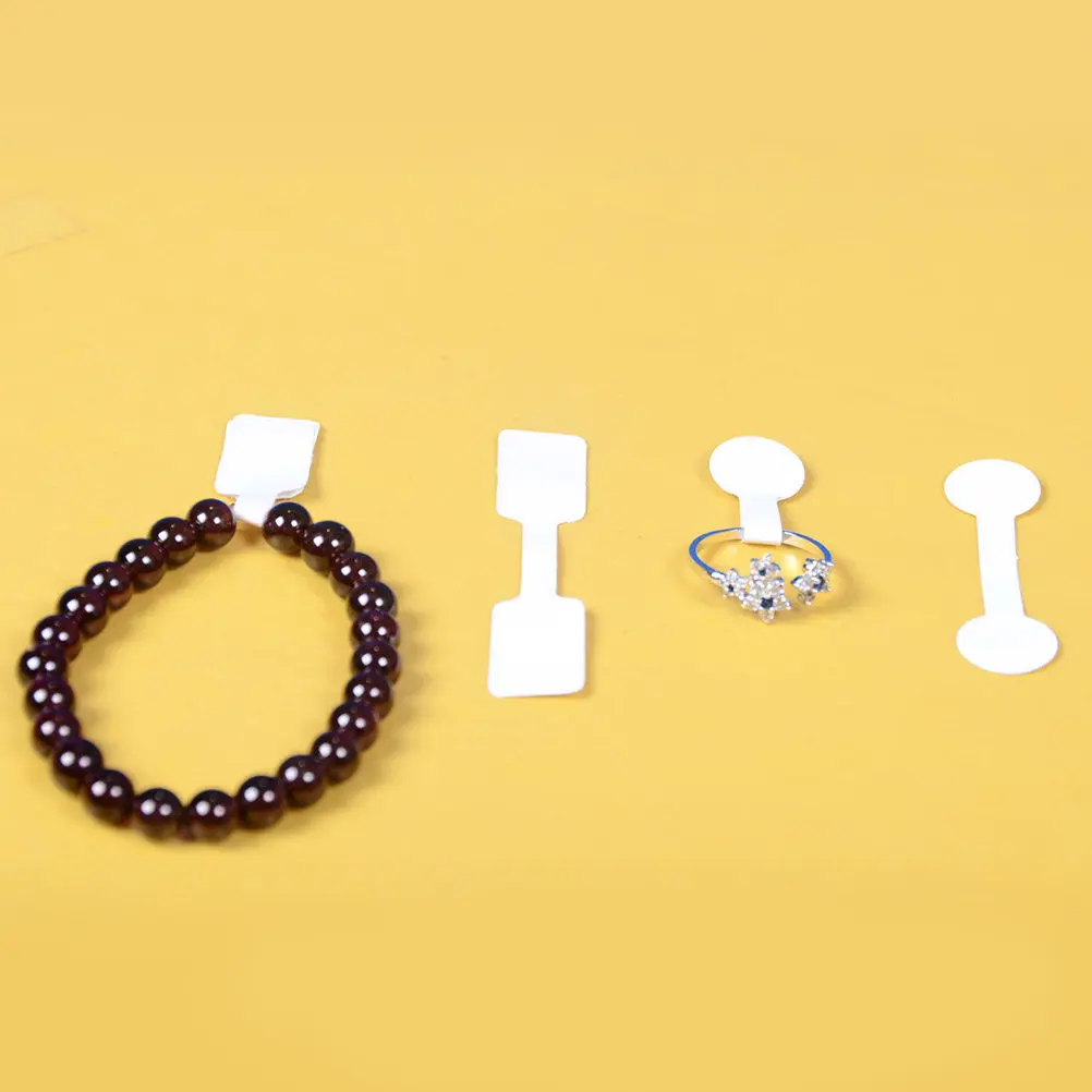 

200Pcs Jewelry Price Tags White Blank Self-Adhesive Labels for Rings Bracelets Necklaces Crafts Shop Restaurant Use