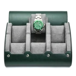 6-slots horlogekast opbergdoos voor heren, horloge reistas draagbare opslag horloge display houder voor polshorloges en slimme horloges