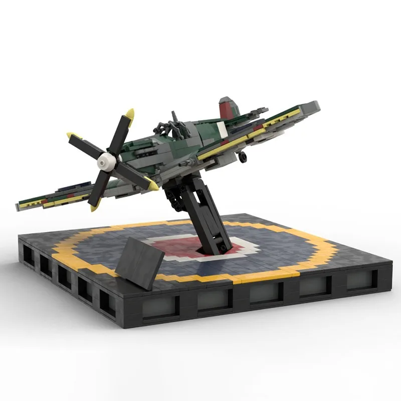 مقاتلة نموذج Moc قوالب بناء وحدات سوبر مارين Spitfire Mrk نموذج التكنولوجيا كتل عيد الميلاد لتقوم بها بنفسك لعبة هدايا البناء #6