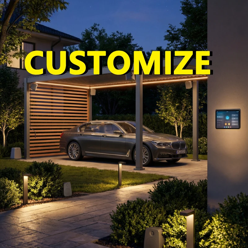 

Any Size Custom Aluminum Alloy Pergola LED Light Waterproof Weather Resistant Outdoor Patio Backyard Pool Garden UV Easy Clean